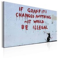 If Graffiti Changed Anything by Banksy canvas print - flot billede på lærred