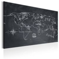 World Map: Travel broadens the Mind canvas print - flot billede på lærred