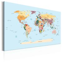 World Map: Travel with Me canvas print - flot billede på lærred