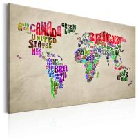 World Map: World Tour (EN) canvas print - flot billede på lærred
