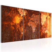 World Map: Old Rust canvas print - flot billede på lærred