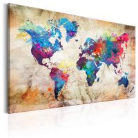 World Map: Urban Style canvas print - flot billede på lærred