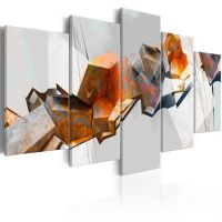 Fiery Blocks canvas print - flot billede på lærred