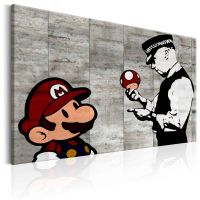 Banksy on Concrete canvas print - flot billede på lærred