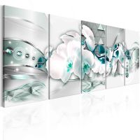 Orchises and Abstraction canvas print - flot billede på lærred