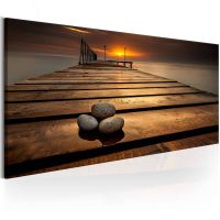 Stones on the Pier canvas print - flot billede på lærred