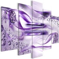Underwater Harp (5 dele) Wide Violet canvas print - flot billede på lærred
