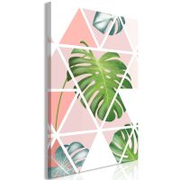 Geometric Monstera (1 del)  canvas print - flot billede på lærred