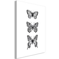 Three Butterflies (1 del)  canvas print - flot billede på lærred