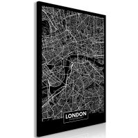 Dark Map of London (1 del)  canvas print - flot billede på lærred