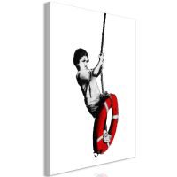 Banksy: Boy on Rope (1 del)  canvas print - flot billede på lærred