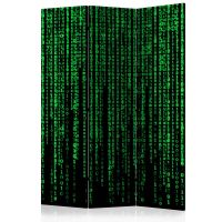 Digital Rain skærmvæg. Dekorativ flytbar skillevæg / rumdeler til hjem eller kontor.