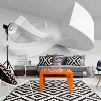 White Duet fotostat - flot foto tapet til væggen