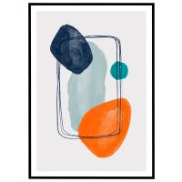 Abstrakt akvarel #2 billede - Flot print til boligen