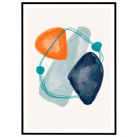 Abstrakt akvarel #3 billede - Flot print til boligen