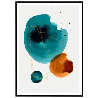 Abstrakt akvarel #6 billede - Flot print til boligen