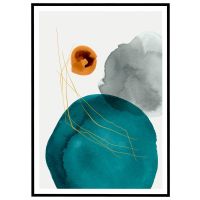 Abstrakt akvarel #7 billede - Flot print til boligen