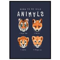 Born to be wild - animals billede - Flot print til boligen