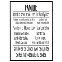 Familie er billede - Flot print til boligen