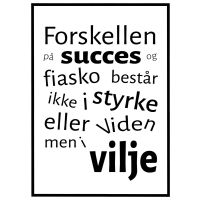 Forskellen på succes og fiasko billede - Flot print til boligen