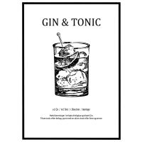 Gin & Tonic - opskrift billede - Flot print til boligen