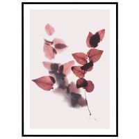 Gren med røde blade billede - Flot print til boligen
