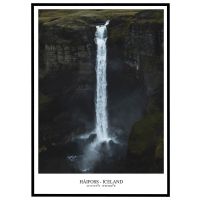 Háifoss vandfald - Island billede - Flot print til boligen