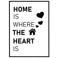 Home is where the heart is billede - Flot print til boligen