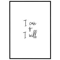 I can & I will billede - Flot print til boligen