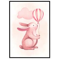 Kanin med ballon billede - Flot print til boligen