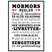 Mormors regler billede - Flot print til boligen