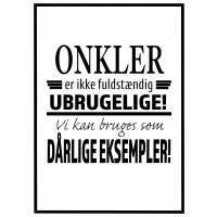Onkler er ikke fuldstændig ubrugelige billede - Flot print til boligen