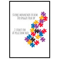 Stærke mennesker bygger folk op billede - Flot print til boligen