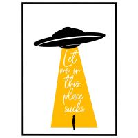 Let me in - this place sucks billede - Flot print til boligen