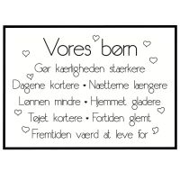 Vores børn gør kærligheden stærkere billede - Flot print til boligen