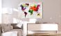 World Map: Rainbow Madness canvas print - flot billede på lærred