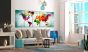 World Map: Green Vignette canvas print - flot billede på lærred