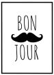 Bonjour moustache billede - Flot print til boligen