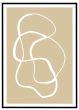 Dansende linier - beige billede - Flot print til boligen