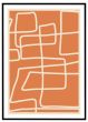 Dansende linier - orange billede - Flot print til boligen