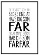 Elsket som far - elsket som farfar billede - Flot print til boligen