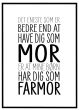 Elsket som mor - elsket som farmor billede - Flot print til boligen