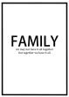 Family - together we have it all billede - Flot print til boligen