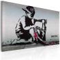 Union Jack Kid (Banksy) canvas print - flot billede på lærred