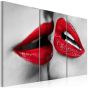 Hot lips canvas print - flot billede på lærred