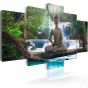 Buddha and waterfall canvas print - flot billede på lærred