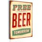 Free Beer Tomorrow canvas print - flot billede på lærred