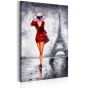 Lady in Paris canvas print - flot billede på lærred