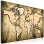 World Map: The Sands of Time canvas print - flot billede på lærred