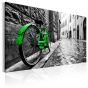 Vintage Green Bike canvas print - flot billede på lærred